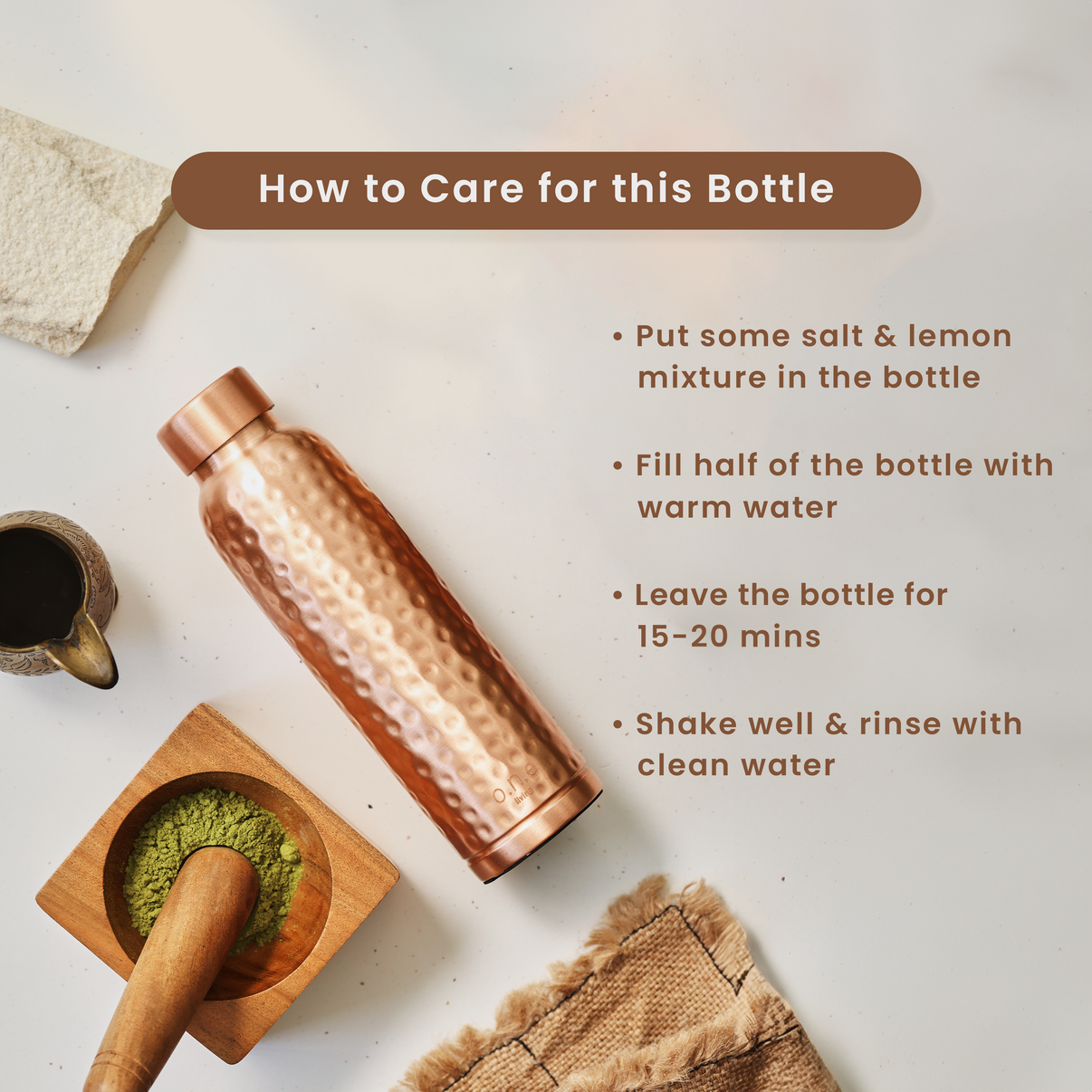 Handmade Ayurvedic Copper Water Bottle