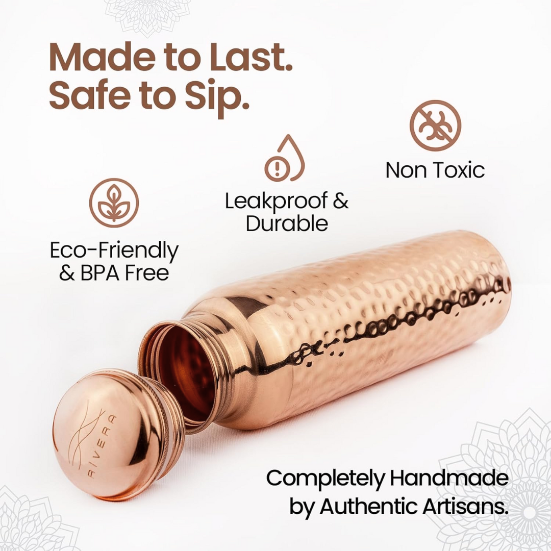 Handmade Ayurvedic Copper Water Bottle
